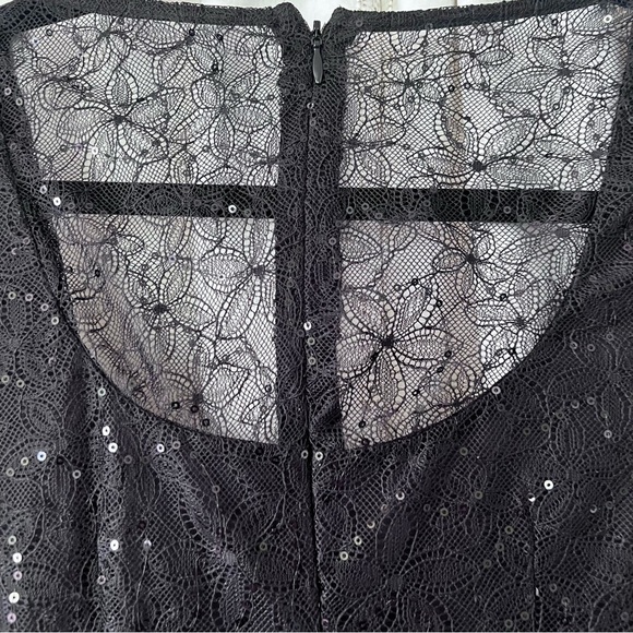 Lulu’s Sparkling Nights Black Lace Skater Babydoll Dress size XS - Picture 12 of 15